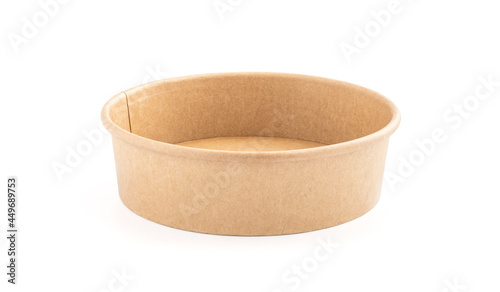 kraft paper cup for ecology product design mock-up isolated on white background