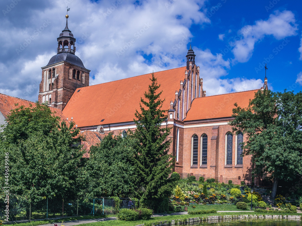 Exterior of St Anne and St Stephen Roman Catholic Church over pond in Barczewo town, Warmia region, Poland Exterior of St Anne and St Stephen Roman Catholic Church over pond in Barczewo town, Warmia region, Poland