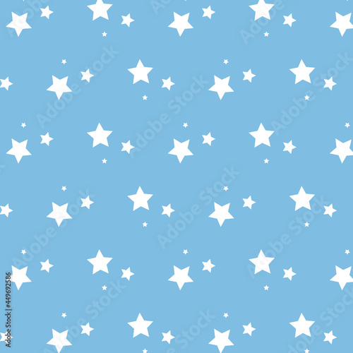 seamless pattern with stars and blue background