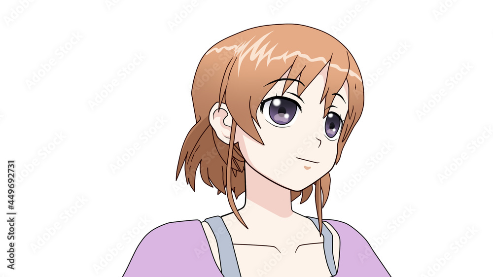 女学生　タイプA  私服  右向き-12