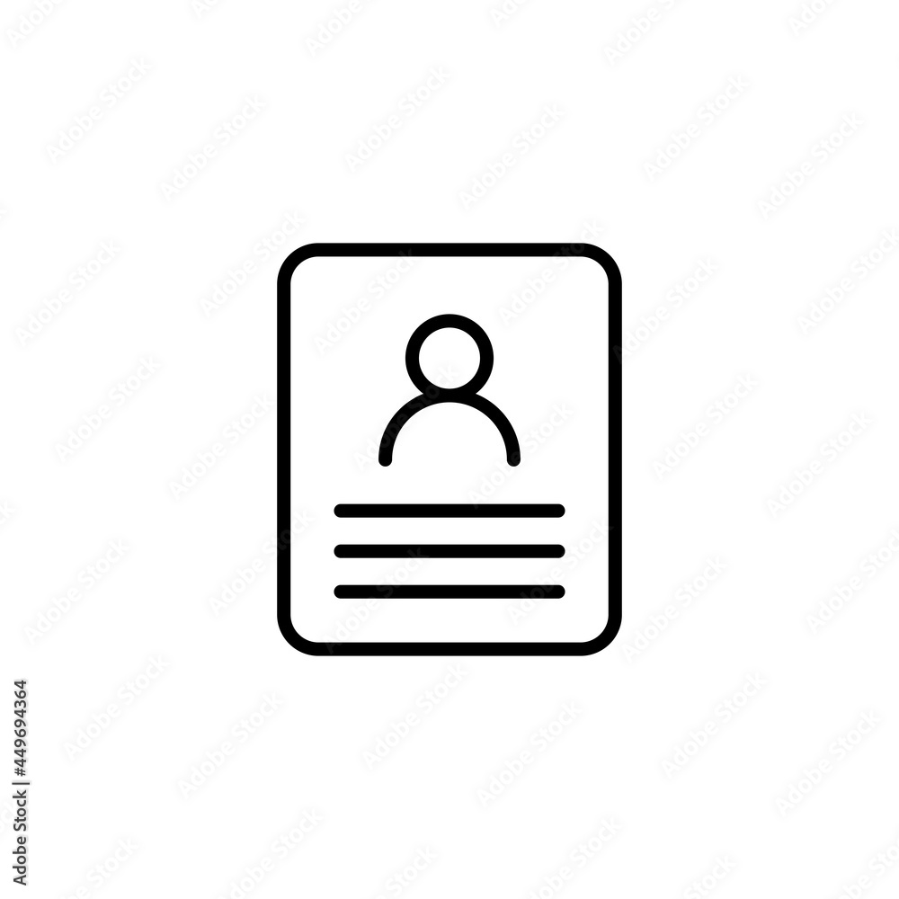 CV Resume icon design vector graphics. Resume Glyph Vector Icon. Curriculum vitae icon. Personal information symbol. Portfolio sign. Job interview form illustration, sign for hr business. CV Resume icon design vector graphics. Resume Glyph Vector Icon. Curriculum vitae icon. Personal information symbol. Portfolio sign. Job interview form illustration, sign for hr business.