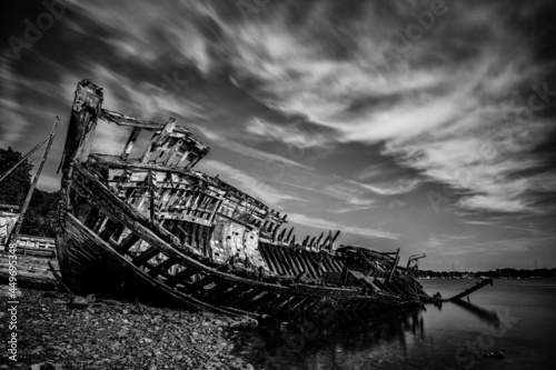 ship graveyard, Brittany, France