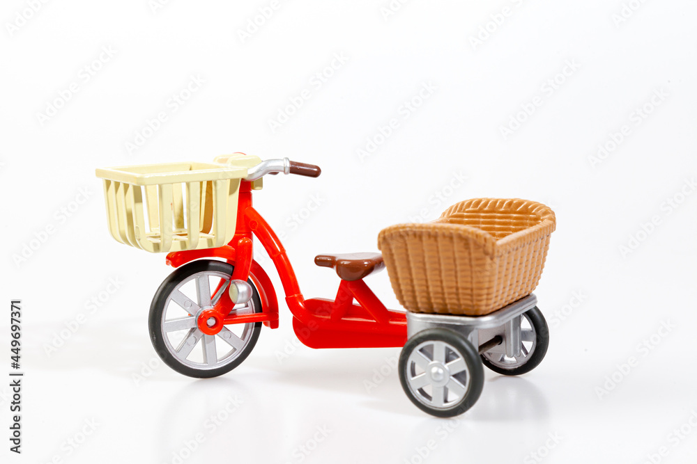 Tricycle In Red Color For Kids With 2 Baskets, Music And Lighting Functions main image 1