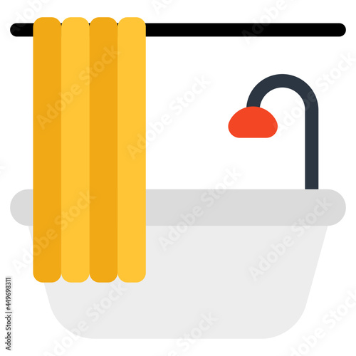 An icon design of bathtub