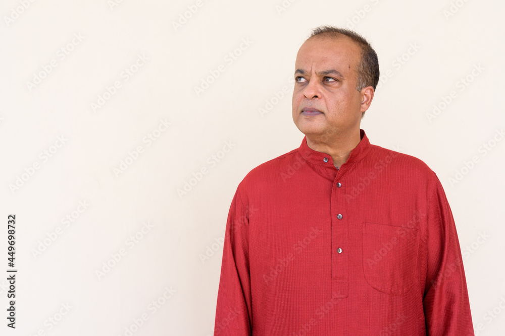 Portrait of Indian man wearing traditional clothes Portrait of Indian man wearing traditional clothes