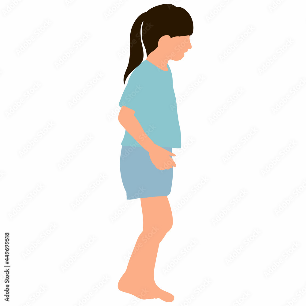 child, in flat style vector, isolated child, in flat style vector, isolated