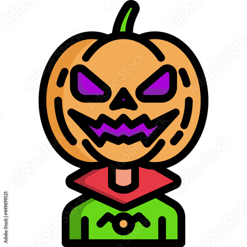 jack o lantern line icon