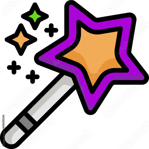 magic wand line icon