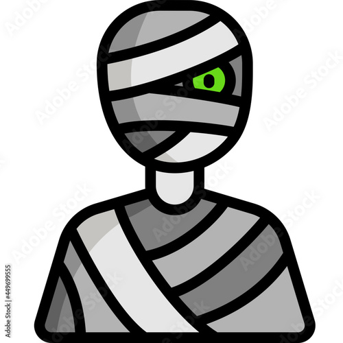 mummy line icon