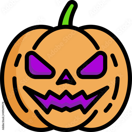 pumpkin line icon