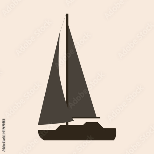 sailboat on a white background