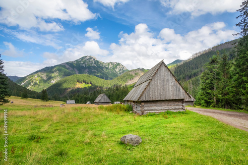 Landscape of Dolina Chocholowska - the longest and largest valley in the Polish Tatras