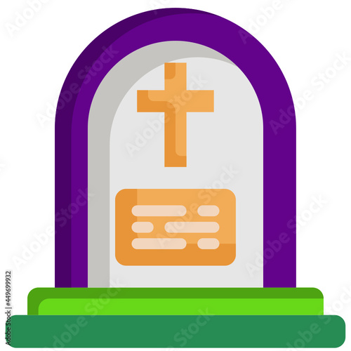 tomb flat icon