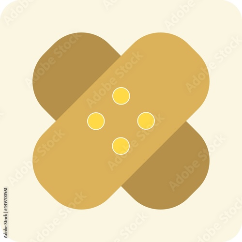 Bandage Flat Round Vector Icon Design