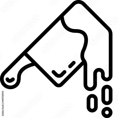 knife line icon