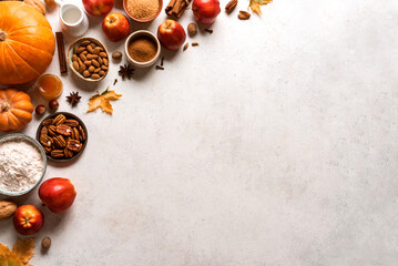 Autumn fall baking background