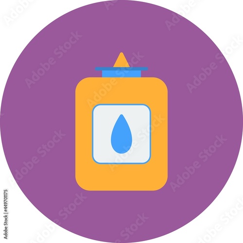 Eye Drops Flat Circle Vector Icon Design