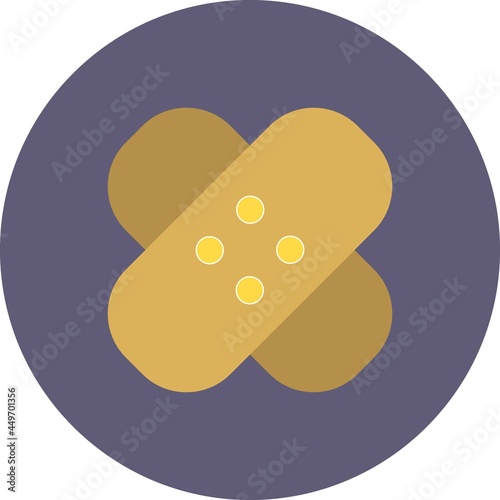 Bandage Flat Circle Vector Icon Design