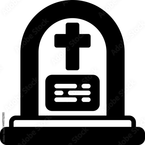 tomb solid line icon