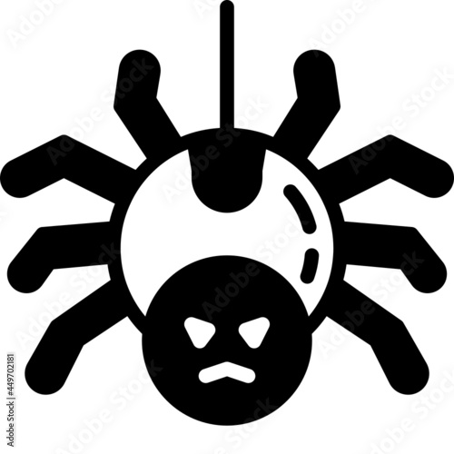 spider solid line icon