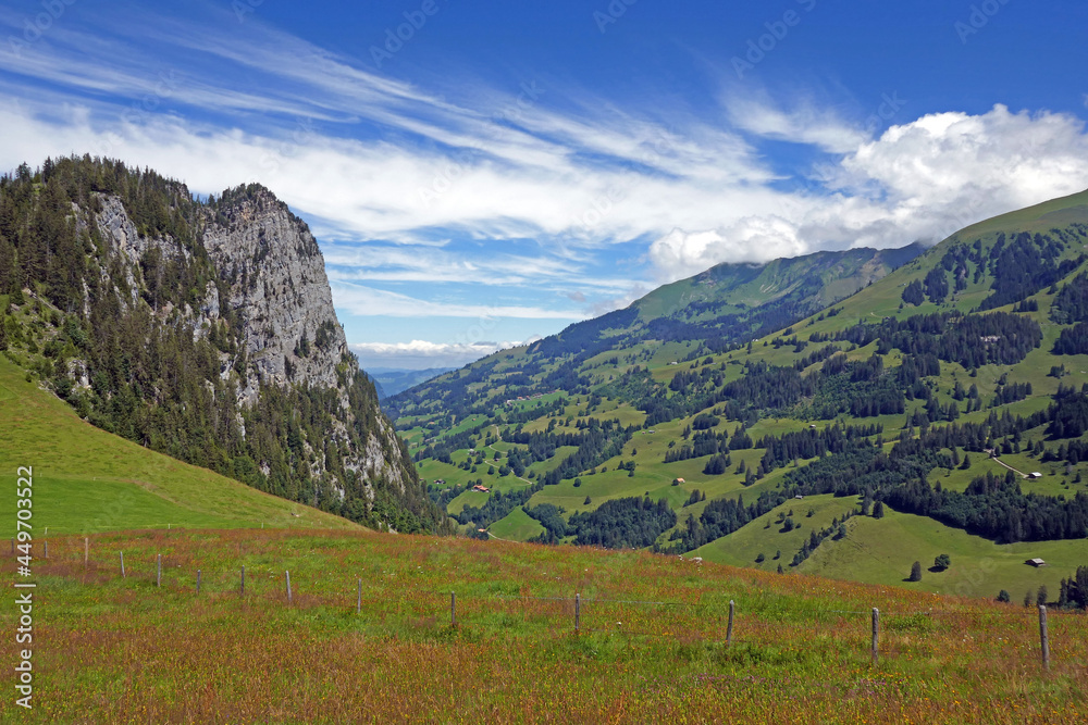 Naklejka premium Diemtigtaltal, Wiriehorn, Alpen, Berner Oberland, Schweiz 