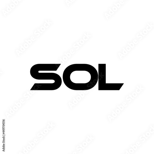 SOL letter logo design with white background in illustrator, vector logo modern alphabet font overlap style. calligraphy designs for logo, Poster, Invitation, etc.