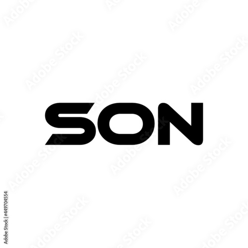 SON letter logo design with white background in illustrator, vector logo modern alphabet font overlap style. calligraphy designs for logo, Poster, Invitation, etc. © Aftab