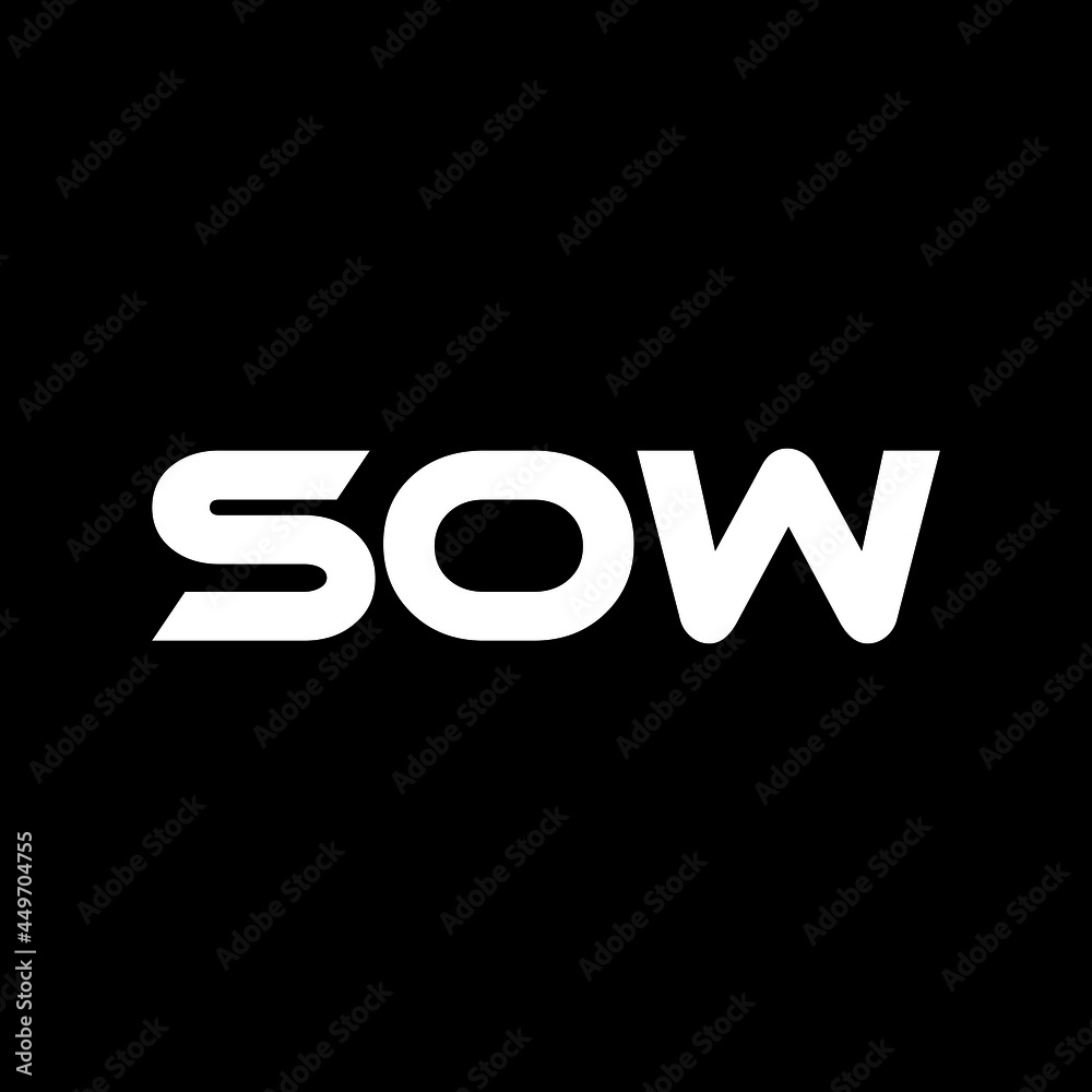 SOW letter logo design with black background in illustrator, vector logo modern alphabet font overlap style. calligraphy designs for logo, Poster, Invitation, etc. SOW letter logo design with black background in illustrator, vector logo modern alphabet font overlap style. calligraphy designs for logo, Poster, Invitation, etc.
