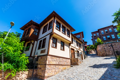 Old houses at History Corridor in Izmit City of Turkey