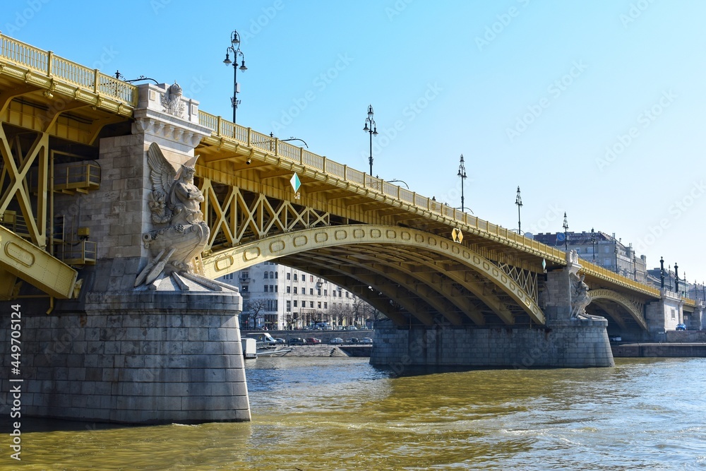 Margaret Bridge or Margit híd is a three-way bridge in Budapest, Hungary, connecting Buda and Pest across the Danube and linking Margaret Island.