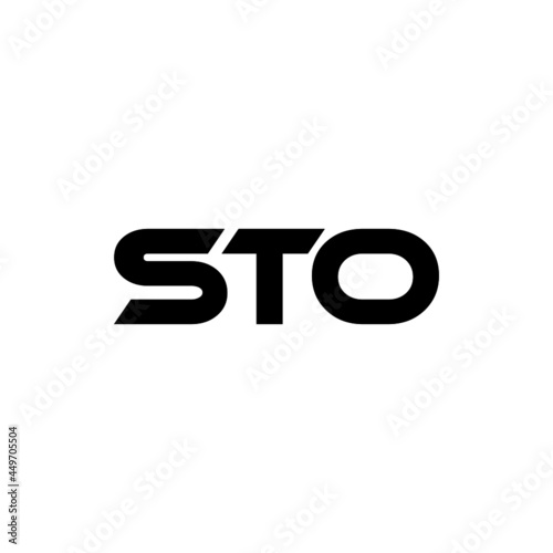 STO letter logo design with white background in illustrator, vector logo modern alphabet font overlap style. calligraphy designs for logo, Poster, Invitation, etc. photo