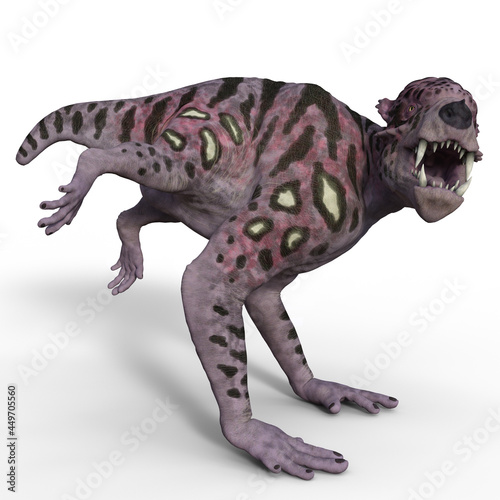 3d-illustration of an isolated four-handed fantasy creature