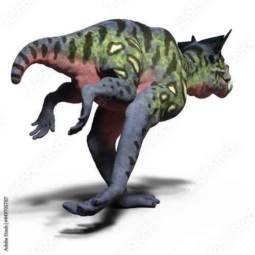 3d-illustration of an isolated four-handed fantasy creature © Ralf Kraft