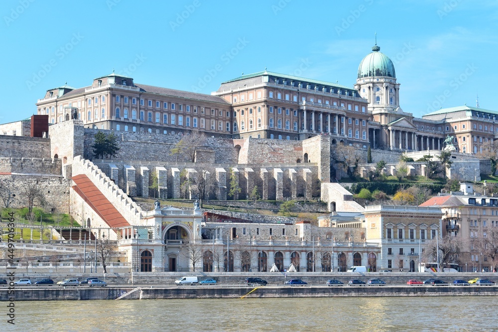 The Hungarian National Gallery, was established in 1957 as the national art museum. Located along the Danube River in Budapest, HUNGARY.
