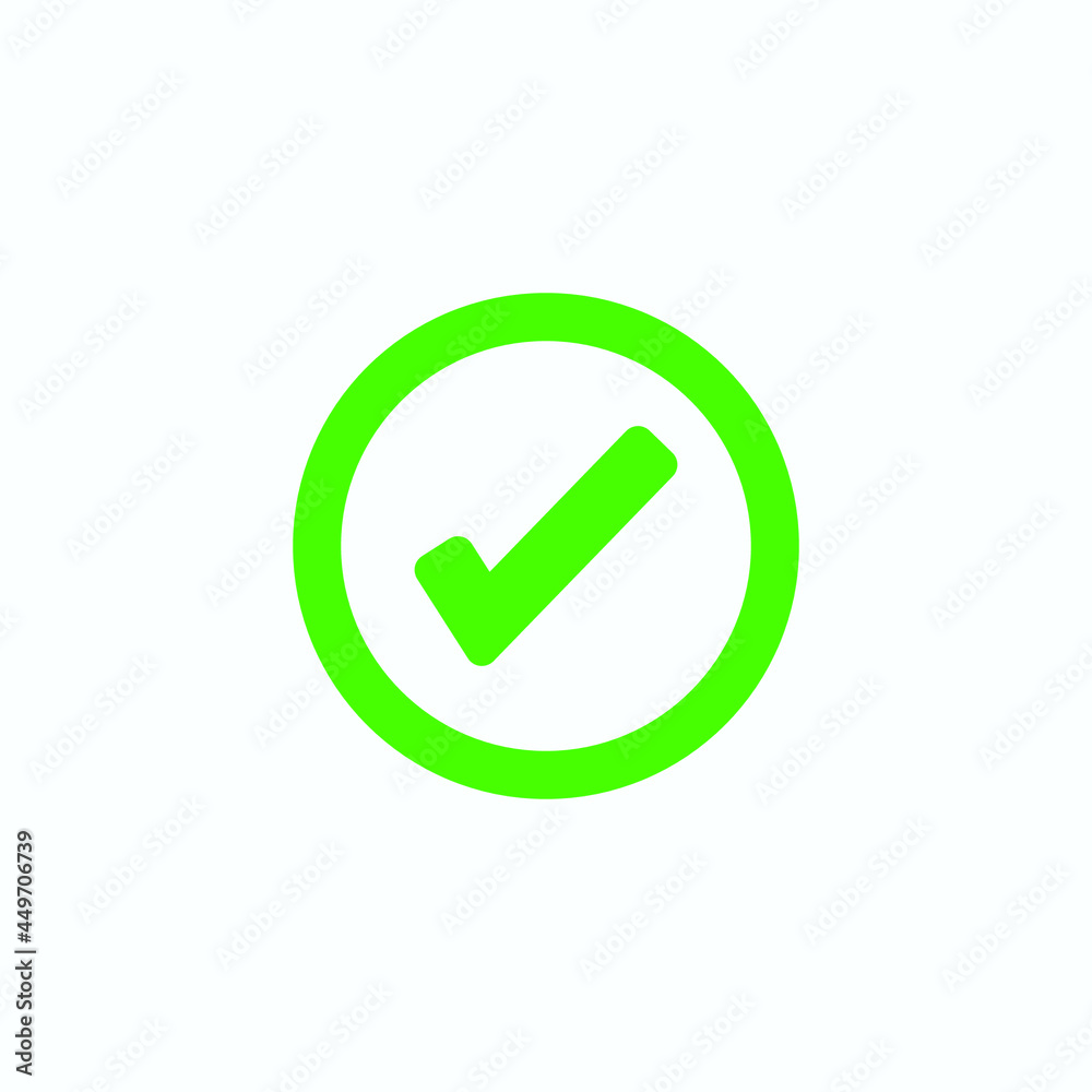 Check mark green line icons. Vector illustration. - Vector Check mark green line icons. Vector illustration. - Vector