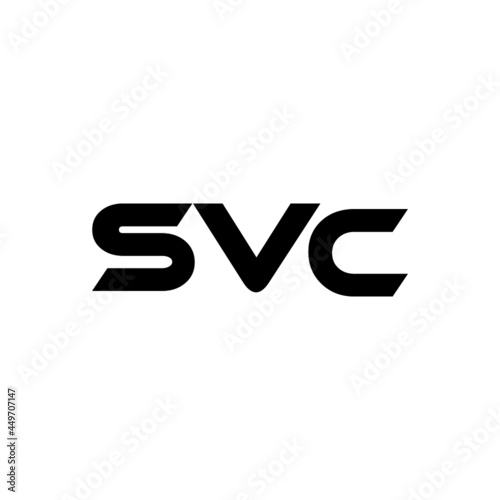 SVC letter logo design with white background in illustrator, vector logo modern alphabet font overlap style. calligraphy designs for logo, Poster, Invitation, etc. photo