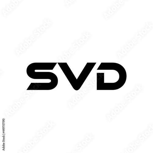 SVD letter logo design with white background in illustrator, vector logo modern alphabet font overlap style. calligraphy designs for logo, Poster, Invitation, etc. photo