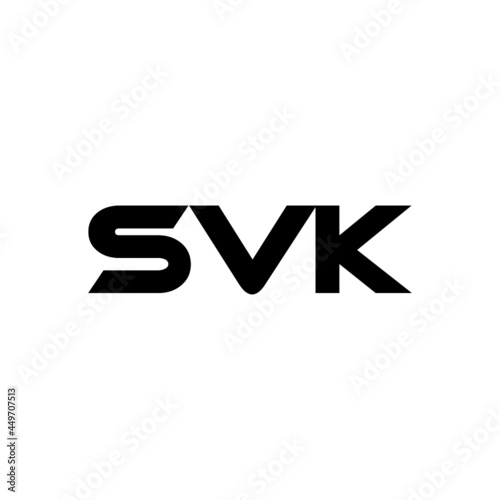 SVK letter logo design with white background in illustrator, vector logo modern alphabet font overlap style. calligraphy designs for logo, Poster, Invitation, etc.