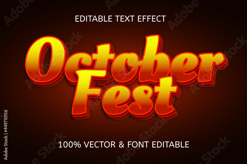 october fest style neon editable text effect