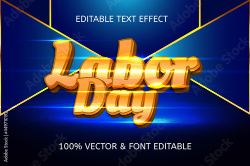 labor day style luxury editable text effect
