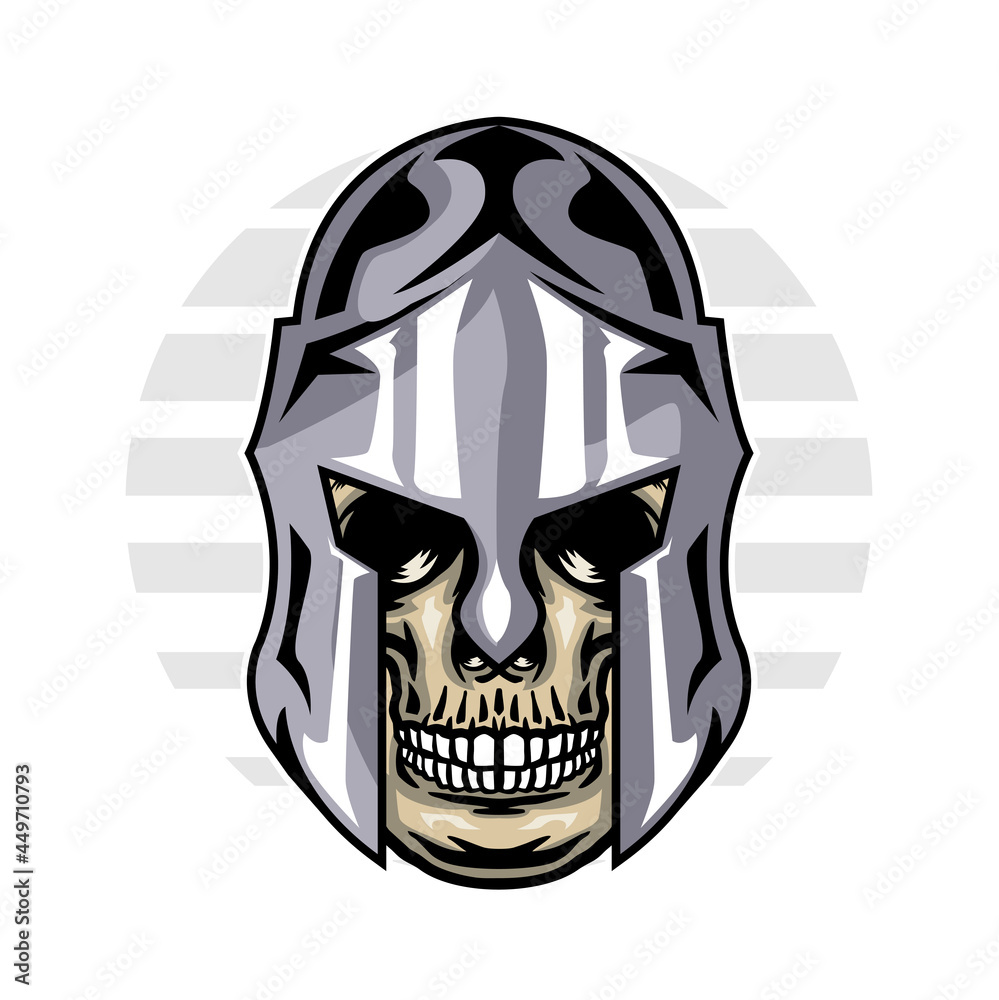 Fototapeta premium Skull in a spartan helmet