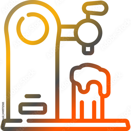 beer tap gradient icon