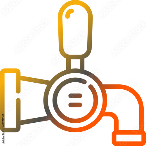 beer tap gradient icon