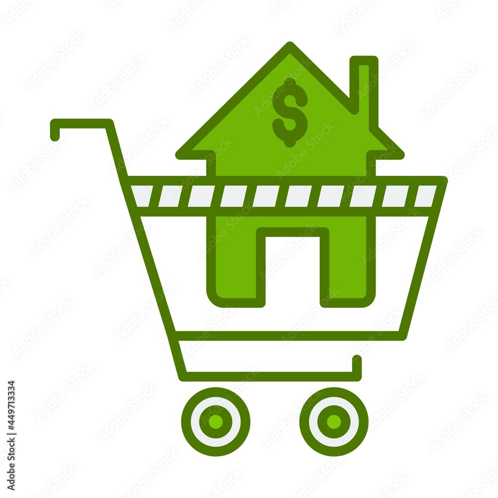 Online Property Linear Vector Icon Design
