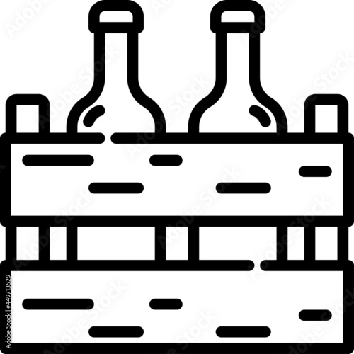 beer box line icon