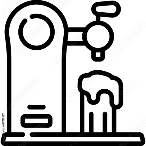 beer tap line icon
