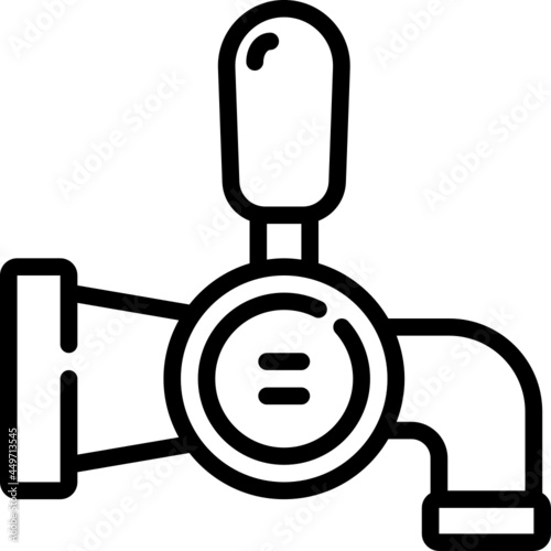 beer tap line icon