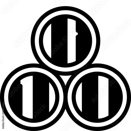 barrels solid line icon