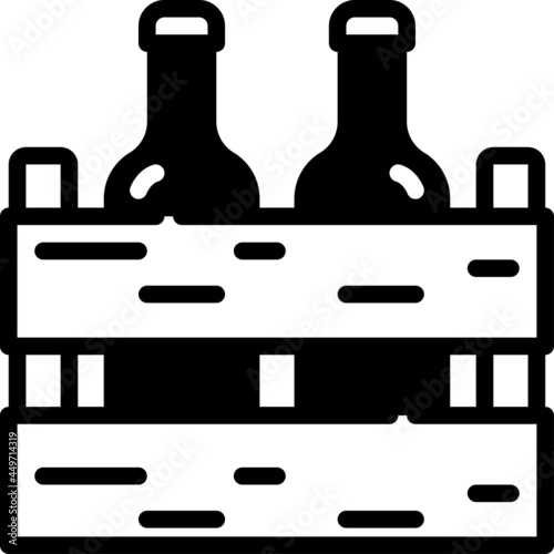 beer box solid line icon