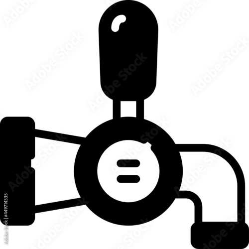 beer tap solid line icon